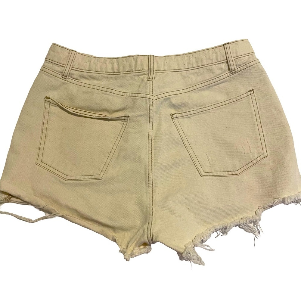 Wild Fable Highest Rise Cutoff Jean Shorts Off-White - Picture 2 of 6